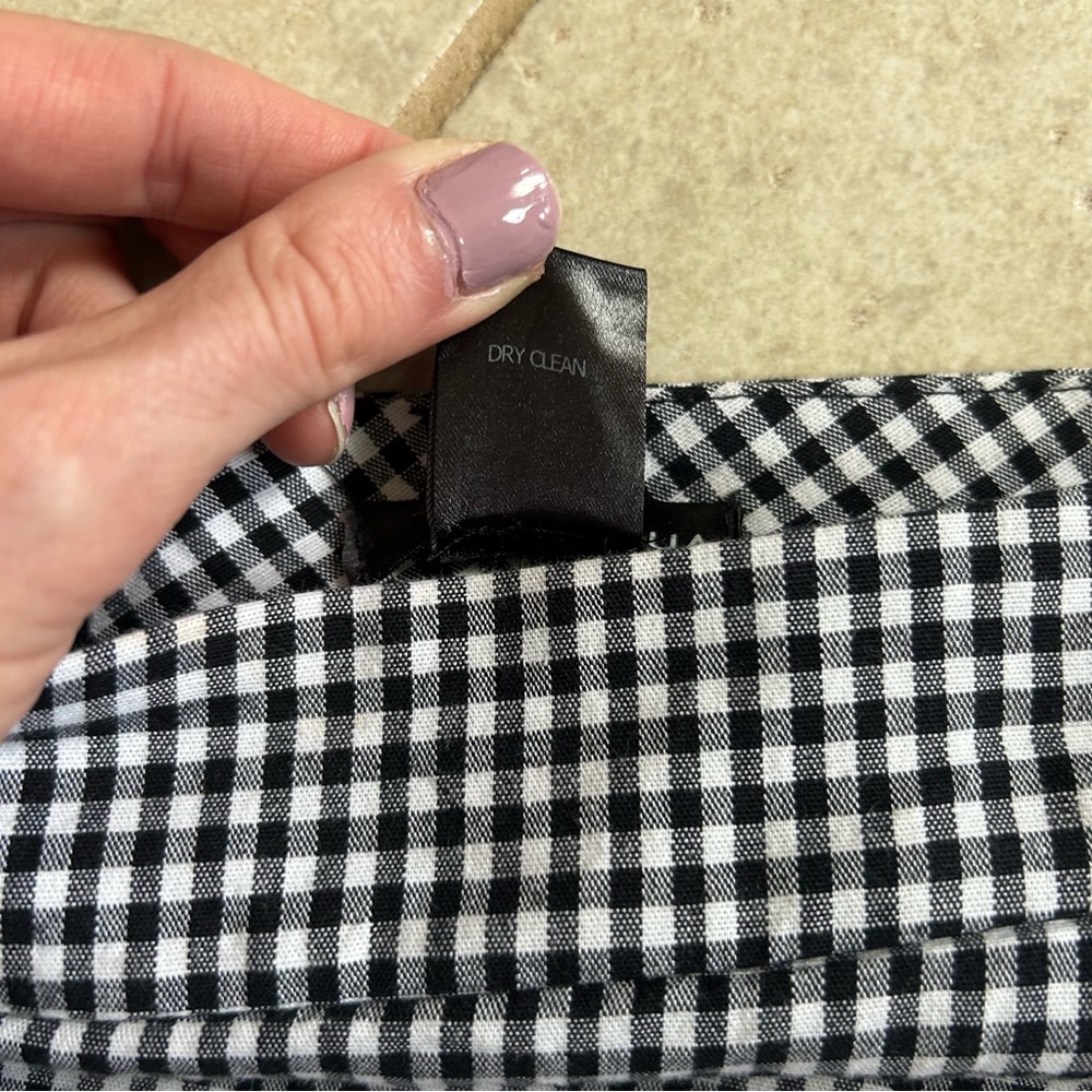 AQUA Black Gingham Check Mini Skort Skirt Coquette Twee Preppy Schoolgirl Size M - Picture 8 of 8